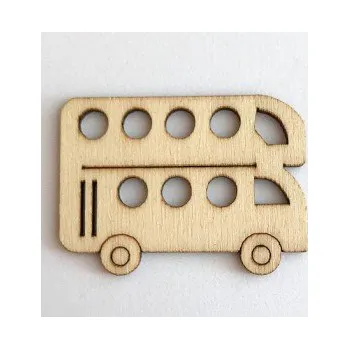 Dřevěný výřez double decker 31x44mm