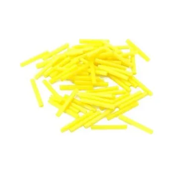 Dětské navlékací korálky Preciosa tyčinky žluté rovné 20 mm