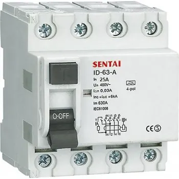 Proudový chránič Sentai Chránič ID 400V/25 A-30 mA
