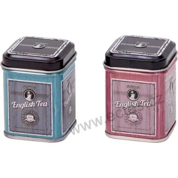Dóza na potraviny SIR NELTON'S plechová dóza na čaj 7422 s nápisem English Tea | 2-MIX