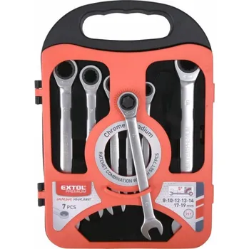Ruční nářadí Klíče ráčnové očkoploché, sada 7ks, 8-19mm EXTOL PREMIUM - 8816100
