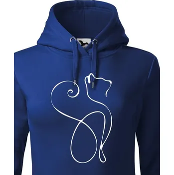 Dámská mikina Dámská mikina stylová kočka, Barva Modrá, Velikost S, Canvas Dámská mikina Bezvatriko.cz 0570