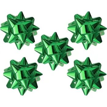 Stuha Rozety 8cm Metalická zelená