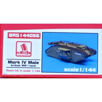 Plastikový model Brengun 1/144 Mark IV Male British WWI tank (resin kit)