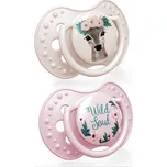 LOVI Dudlík silikonový dynamický WILD SOUL 6-18m 2ks Holka