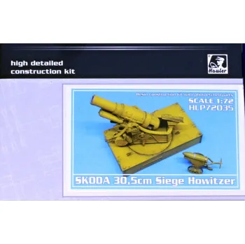 Plastikový model Hauler 1/72 Skoda 30,5cm Siege Howitzer (resin kit)