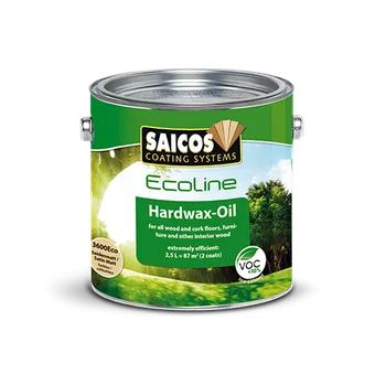 Olej na dřevo Saicos Ecoline Tvrdý voskový olej - hedvábně matný bezbarvý 3600Eco; 0,75L + dárek k objednávce nad 1000Kč
