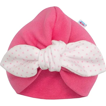 Kojenecká čepice Dívčí čepička turban New Baby For Girls dots, vel. 74 (6-9m)