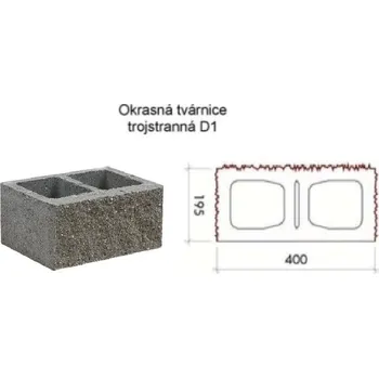 Venkovní dlažba FB okrasná tvárnice D1 (trojstranná krátká) prirod