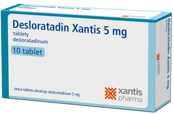 Lék na alergii Desloratadin Xantis 5 mg 10 tbl.