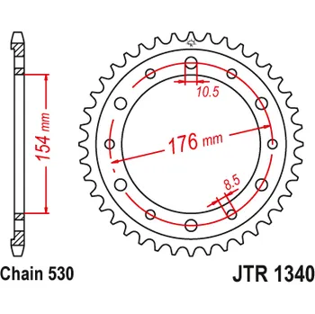 Řetězová sada pro motocykl Jt sprockets JTR 1340-44 Honda
