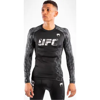 Rashguard Rashguard UFC Venum Authentic Fight Week Performance - dlouhý rukáv - Black Velikost: M