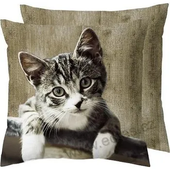 Dekorativní polštářek IHR KASIMIR polyesterový dekorační polštář mourovaté koťátko