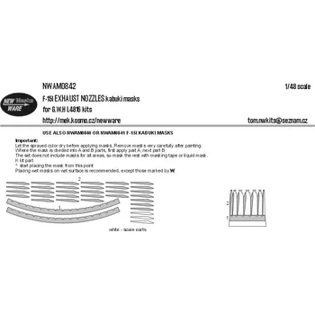 Plastikový model New Ware 1/48 Mask F-15 E/I EXHAUST NOZZLES (GWH L4816)