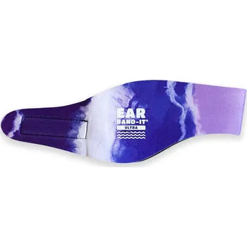 Plavecká čepice Ear Band-It® Ultra Batikovaná fialová Velikost čelenky: S Čelenka na plavání