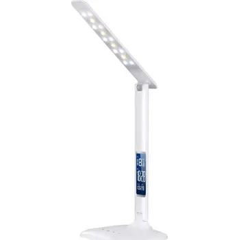 Osvětlení Lampa stolní Solight LED, stmívatelná, displej, lesklá bílá