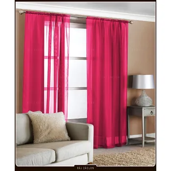 Záclona Elegantní voálová záclona LUXOR - hotový kus výška 70 až 350 cm, šířka 145 cm (Hotová záclona s tunýlkem nachová ( růžová))