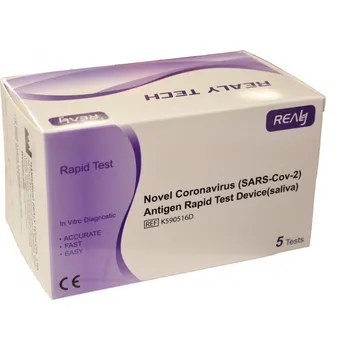 Diagnostický test Hangzhou Realy Tech Novel Coronavirus SARS-Cov-2 Antigen Rapid Test Device saliva 5 ks - 1000 ks