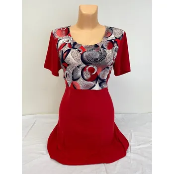 Dámská tunika Červená tunika DEKAP, Barva Červená, Velikost XXL 48, Materiál 98% Polyester 2% Lycra