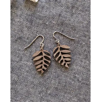 Náušnice art-wood.cz Dřevěné náušnice - Adamovo žebro