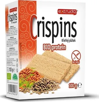 Trvanlivě pečivo Extrudo Crispins chlebíček proteinový BIO 100 g