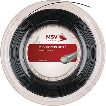 Struna na výplet tenisové rakety Tenisový výplet MSV Focus Hex 200m, black - 1.27 mm MSV - doprava zdarma