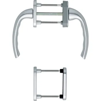 Dveřní kování Balkonové dveřní kování Hoppe Tokyo F1 stříbrná /N10A,7mm/ dveře 73-78mm