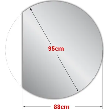 Zrcadlo Atypické zrcadlo kulaté s LED podsvícením Ø 95 cm BALI ATYP