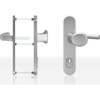 Dveřní kování Dveřní kování klika-koule BLAUGELB KGT50, PZ92, ZA, ES1, TS=77-82mm, nerez matná