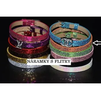 Náramek řemínek k navlékání korálků oražová