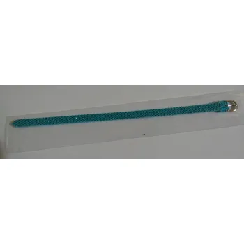 Náramek řemínek k navlékání korálků modrá