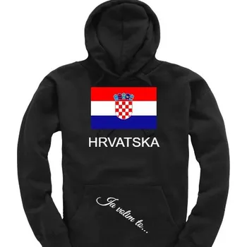 Pánská mikina Kvalitní mikina s kapucí Chorvatsko - unisex, Velikost: S, Barva: tyrkysová