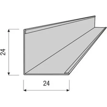 Stavební profil Profil AMF VENTATEC obvodový 24/24/3000 mm