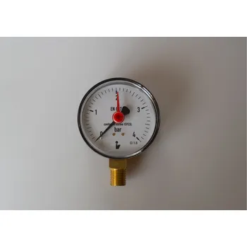 Instalatérský materiál V&G Valogin Manometr spodní vývod Průměr: 63 mm, rozsah tlaku: 0 - 4 bar