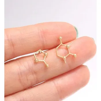 Seriál náušnice Dr. House KOFEIN zlaté