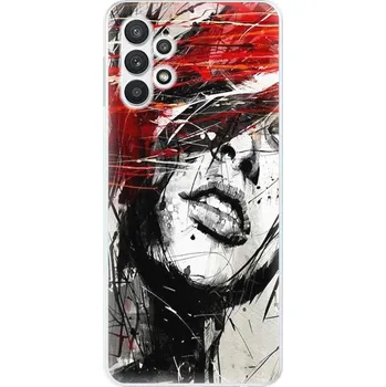 Pouzdro na mobilní telefon Odolné silikonové pouzdro iSaprio - Sketch Face - Samsung Galaxy A32