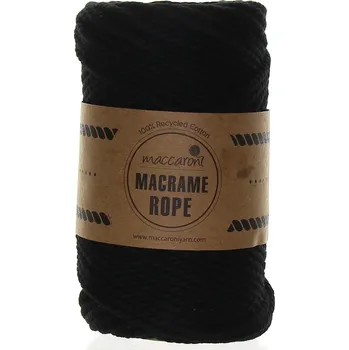 Příze Maccaroni Rope 4 mm černá 106