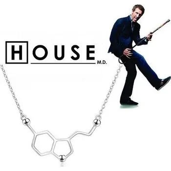 Seriál řetízek Dr. House - Serotonin stříbrný vodorovný