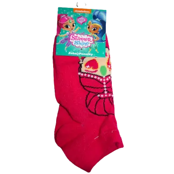 Dívčí krátké růžové ponožky s vílou Shimmer and Shine. 31 - 34