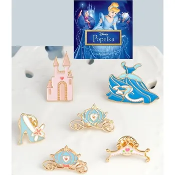 Brož sada odznaků Popelka 6 ks