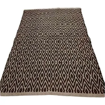 Koberec Přírodní jutový koberec s černým Diamond vzorem - 120*180cm