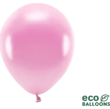 Balónek Latexové balónky metalické Eco - růžové 10ks 30cm