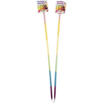 Bonbon MEGA Straws 23.5g - brčko s ovocným práškem (1 ks) (cukrovinkový prášek ve slámkách)