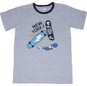 Chlapecké tričko VENERE CHLAPECKÉ TRIČKO "NO BRAKES" Barva: šedá, Velikost: 152