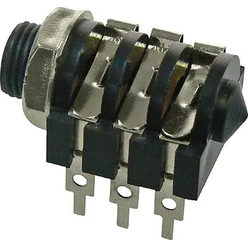 Audio kabel Konektor JACK 6,3 STEREO - zásuvka panelová KJ10