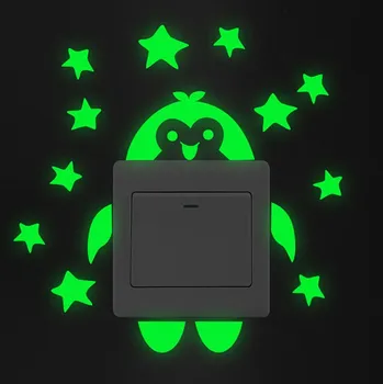 Samolepící dekorace Fosforová samolepka na vypínač "Kuřátko" 18x13 cm