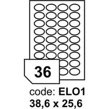 Speciální papír Samolepící etikety Rayfilm Office 38,6x25,6 mm 10 archů, inkjet, R0115.EL01F