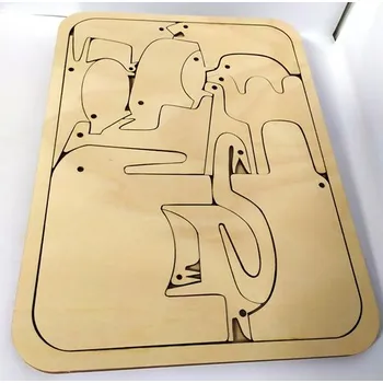 Dřevěná hračka Madeco Dřevěná skládačka - zvířátka