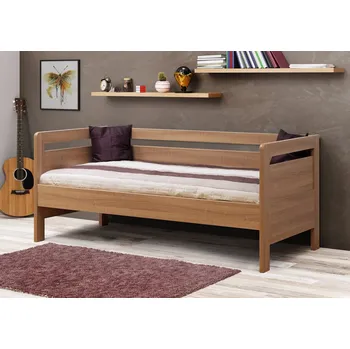 Postel BMB Postel Tina s vysokými čely oblá - imitace dřeva Dekor: Dub Bardolino, Rozměr: 90 x 200 cm