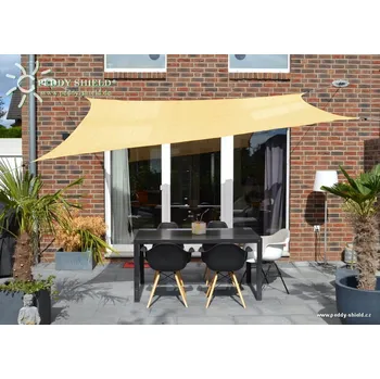 Krycí plachta Peddy Shield Čtyřúhelníková sluneční plachta 250 x 300 cm – okrová – stínicí tkanina